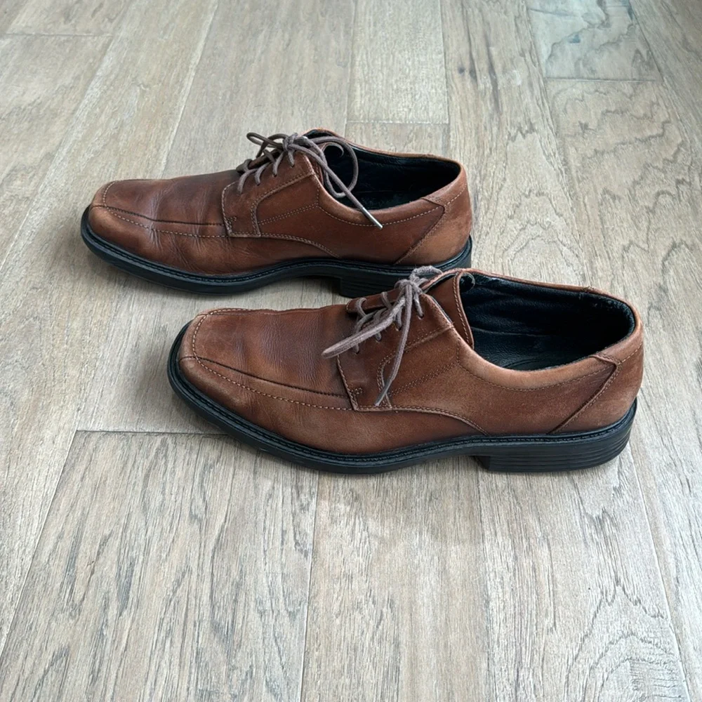 Men’s 9.5 Bostonian Brown Leather Lace-Up Shoes - Picture 3 of 7